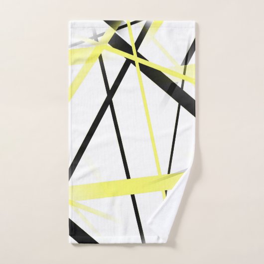 Criss kreuzte die zitronengelben und schwarzen badhandtuch set (Handtuch)