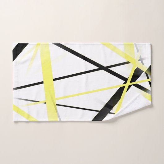 Criss kreuzte die zitronengelben und schwarzen badhandtuch set (Handtuch)