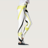 Criss kreuzte die zitronengelben und schwarzen leggings (Rechts)