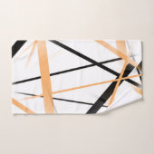 Criss kreuzte Mandarine und schwarze Streifen auf Badhandtuch Set (Handtuch)