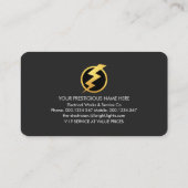 Crisscross Electrical Lines Electrical Visitenkarte (Rückseite)