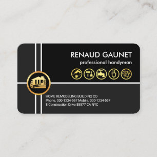 Crisscross Lines Zuhause Reparatur Handyman Visitenkarte