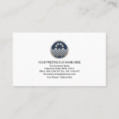 Crisscross Pipe Lines Water Drop Pool Service Visitenkarte (Rückseite)