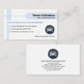 Crisscross Water Lines Car Wash Visitenkarte (Vorne/Hinten)