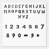 Crisscross Zahlen | Fett Black Digits Art Tapete (Vorderseite)