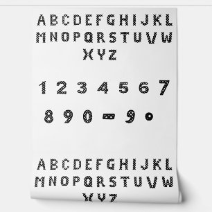 Crisscross Zahlen   Fett Black Digits Art Tapete