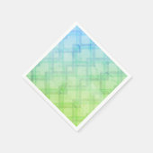 Crisscrossed Happy Green & Blue, Gelbe Karos Serviette (Ecke)