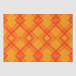Crisscrossed Happy Red & Yellow/Orange Karos anzei Seidenpapier
