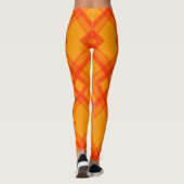 Crisscrossed Happy Red & Yellow/Orange Karos Leggings (Rückseite)