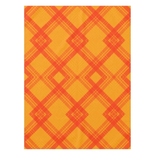 Crisscrossed Happy Red & Yellow/Orange Karos Tischdecke (Vorderseite)