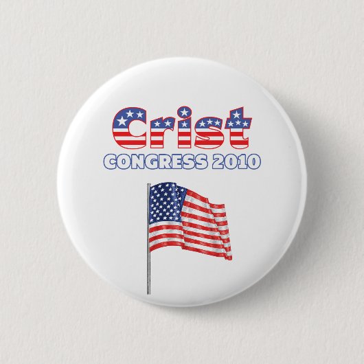 Crist patriotische Wahlen Flagge-2010 Button (Vorderseite)