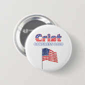 Crist patriotische Wahlen Flagge-2010 Button (Vorne & Hinten)