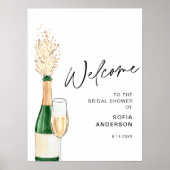 CRISTAL Brautparty Begrüßungszeichen - Schaumkarte Poster (Vorne)