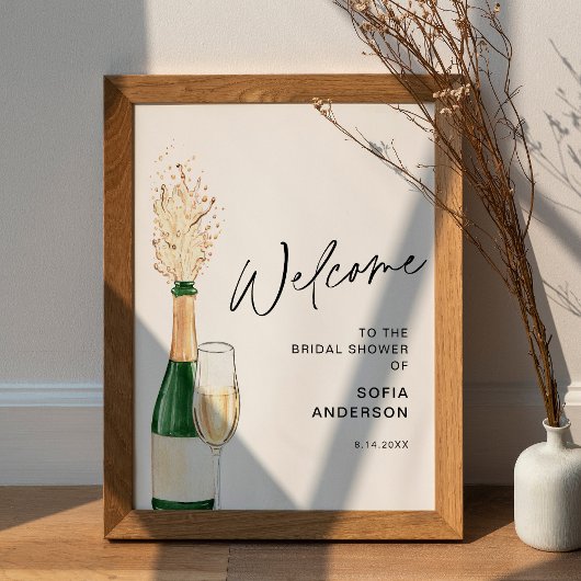 CRISTAL Brautparty Begrüßungszeichen - Schaumkarte Poster