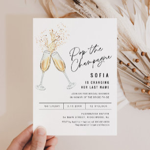 CRISTAL Champagne Bridal Dusche Einladung