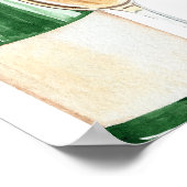 CRISTAL Champagne Bubbly Wedding Welcome 18x24 Poster (Ecke)