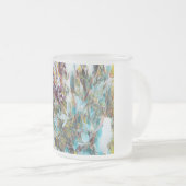 Cristal flower mug ♡ Taza de vidrio flores Mattglastasse (VorderseiteRechts)
