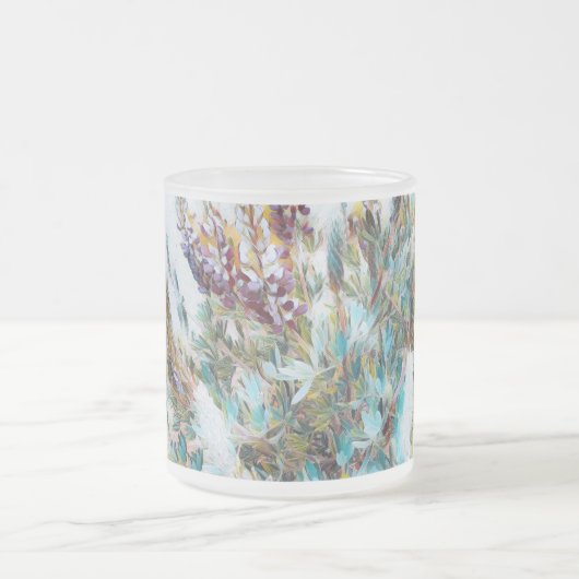 Cristal flower mug ♡ Taza de vidrio flores Mattglastasse (Mittel)