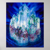 Cristallina-Burg im Meer Poster (Vorne)