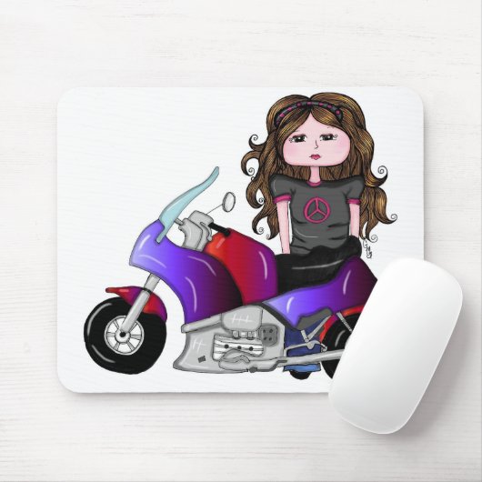Cristi Motorrad-Mausunterlage Mousepad (Mit Mouse)