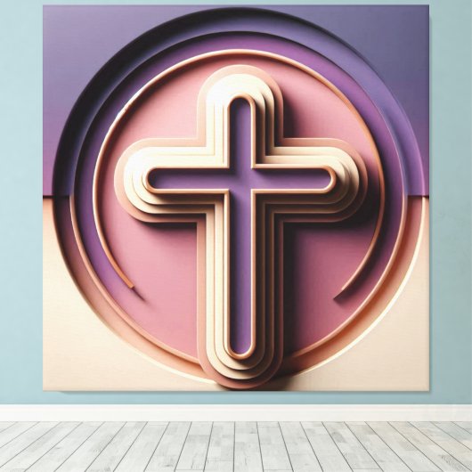 Cristian Cross Leinwanddruck (Insitu (Holzboden))