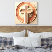 Cristian Cross Leinwanddruck (Insitu (Schlafzimmer))