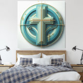 Cristian Cross Leinwanddruck (Insitu (Schlafzimmer))