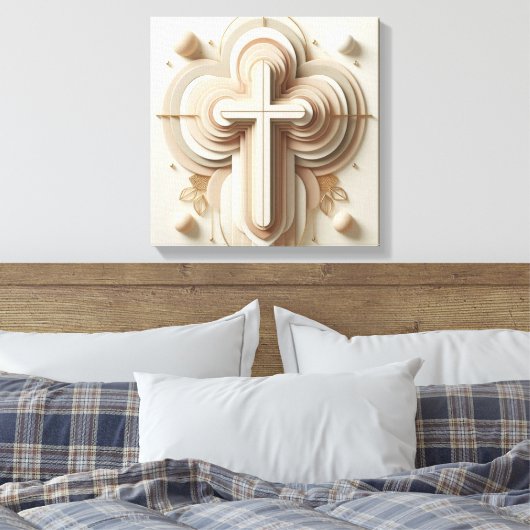 Cristian Cross Leinwanddruck (Insitu (Schlafzimmer))