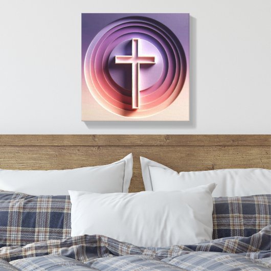 Cristian Cross Leinwanddruck (Insitu (Schlafzimmer))