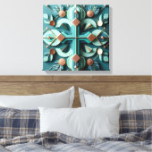 Cristian Cross Leinwanddruck (Insitu (Schlafzimmer))