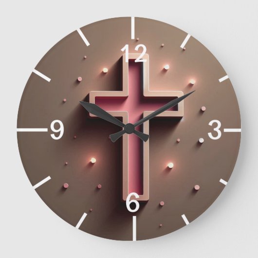 Cristian Light Cross Große Wanduhr (Vorderseite)