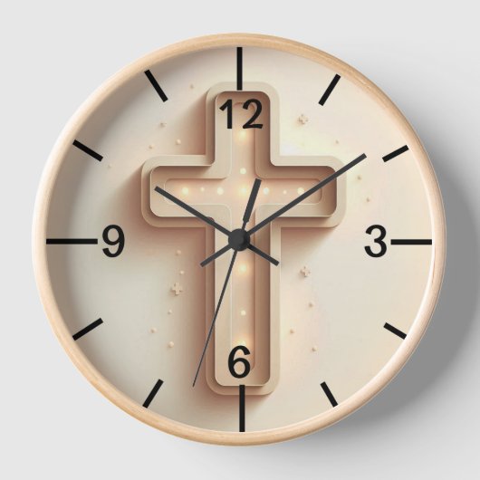 Cristian Light Cross Wand Uhr (Vorderseite)