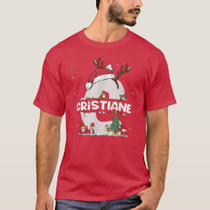 Cristiane Christmas w Cristiane Name für lustige X T-Shirt