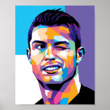 Cristiano Ronaldo im WPAP Art-Poster