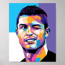 Cristiano Ronaldo im WPAP Art-Poster Poster