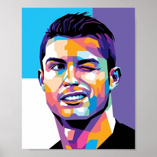 Cristiano Ronaldo im WPAP Art-Poster Poster (Vorne)