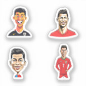 Cristiano Ronaldo Karikatur Aufkleber (Vorderseite)