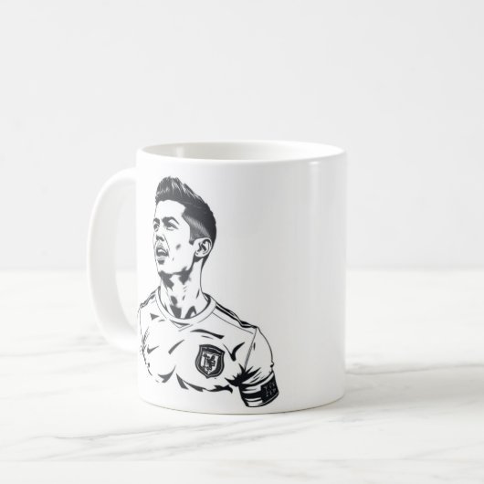 Cristiano Ronaldo Sketch Tasse: Kaffeetasse (Vorderseite Links)