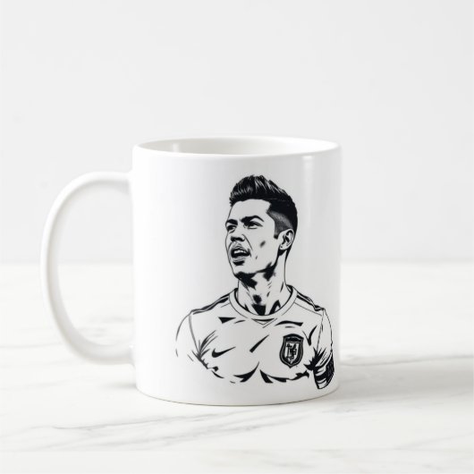 Cristiano Ronaldo Sketch Tasse: Kaffeetasse (Links)