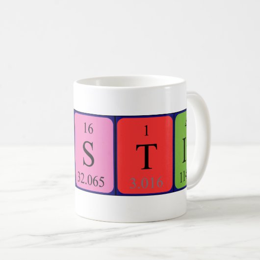 Cristin Periodenname Tasse (VorderseiteRechts)