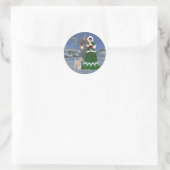 Cristmas Carols Runder Aufkleber (Tasche)