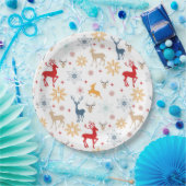 Cristmas Deers Musterpapierplatte Pappteller (Party)