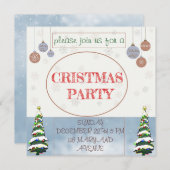CRISTMAS PARTY EINLADUNG SAVE THE DATE (Vorne/Hinten)