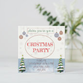 CRISTMAS PARTY EINLADUNG SAVE THE DATE (Stehend Vorderseite)