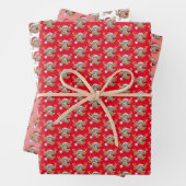 Cristmas Reindee Rosa Weihnachten Geschenkpapier Set (Beispiel)