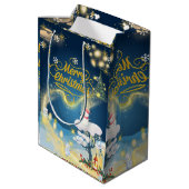 Cristmas Wrapping Paper Mittlere Geschenktüte (Rückseite Schrägansicht)