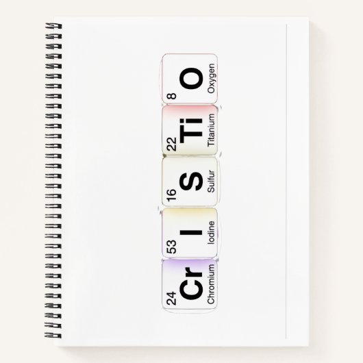 Cristo Elementos Químicos Notizblock (Vorderseite)