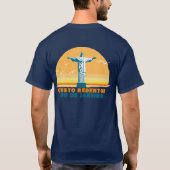 Cristo Redentor mit gelber Sonne T-Shirt (Rückseite)