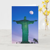 Cristo Redentor Statue| Rio de Janeiro Brasilien Karte (Gelbe Blume)