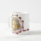 Cristos Cross Shield-Nachname Kaffeetasse (Vorderseite Links)